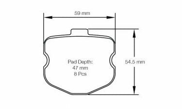 Pagid Racing Brake Pads No. 8240 Rear - Discovery Parts